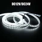 Ультра яркая светодиодная лента 12 в 24 В SMD 2835 120 светодисветодиодный sm Светодиодная гибкая лента наружная водонепроницаемая лента 0,5 м 1 м 2 м 3 м 4 м 5 м