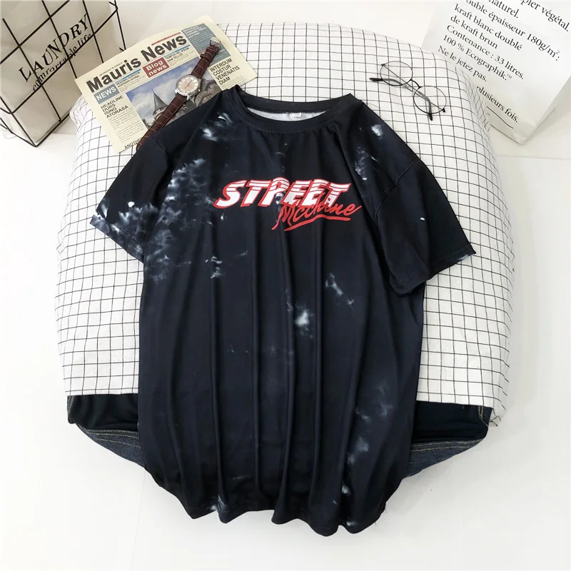Свободная футболка с принтом в стиле Харадзюку для девочек 12 лет буквами и