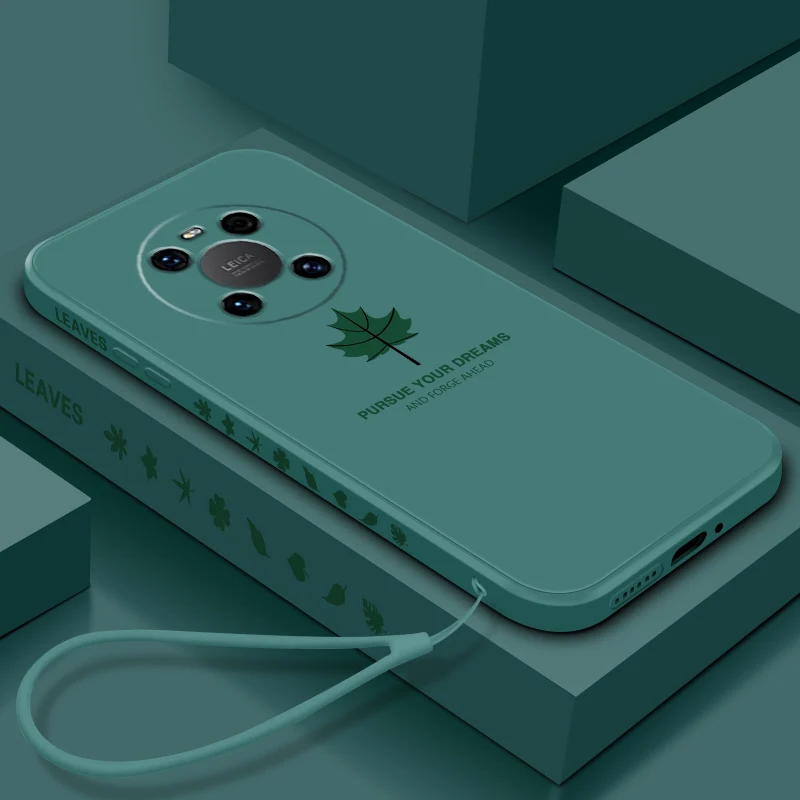 Чехол для Huawei Mate 40 Pro Plus мягкий защитный чехол из жидкого силикона с Кленовым