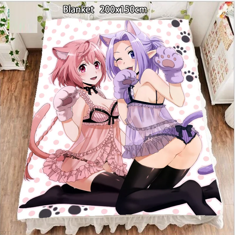 

Anime Fleece Blanket Net-juu no Susume Lily Hayashi quilt carpet soft 200x150cm Blankets and Bedspreads for Beds