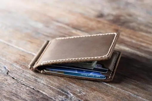 RFID Блокировка бумажник тонкий двойной натуральная кожа минималистский передний карман кошельки для мужчин с зажимом для денег