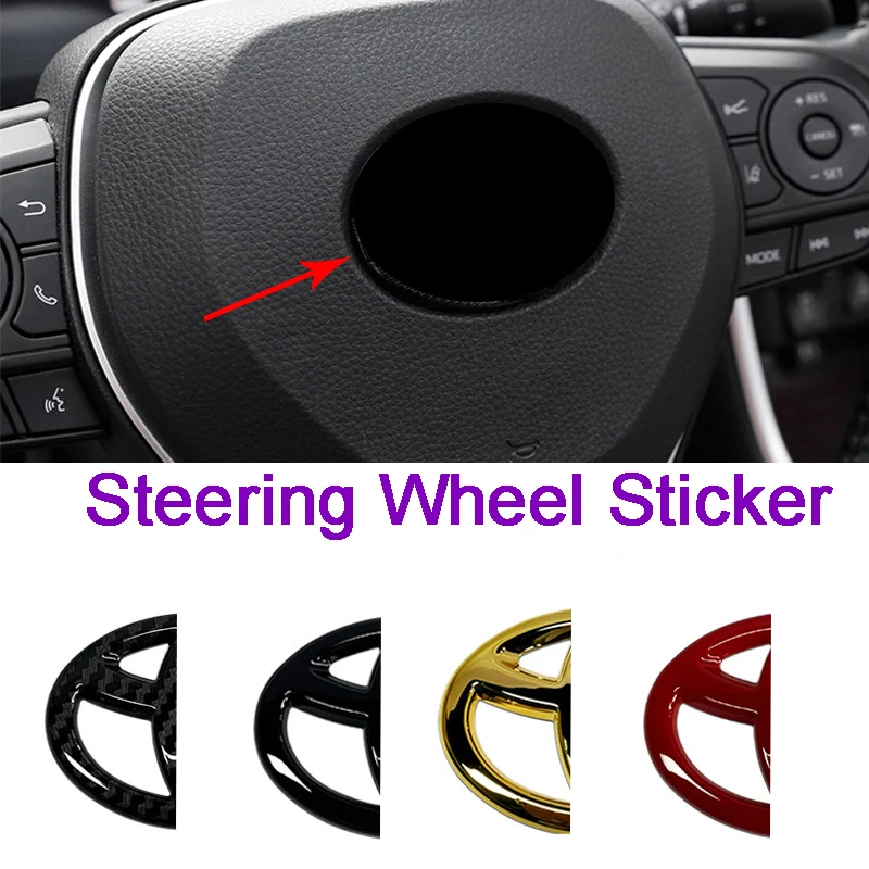 Автомобильный значок из АБС-пластика эмблема рулевого колеса Наклейка для Toyota