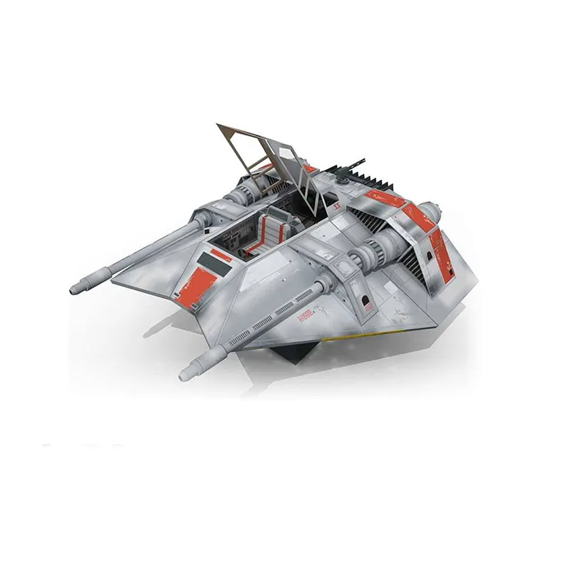 

Бумажная модель самолета Snowspeeder, научная фантастика, причудливая игрушка ручной работы, набор для гаража, бумажное украшение ручной работы