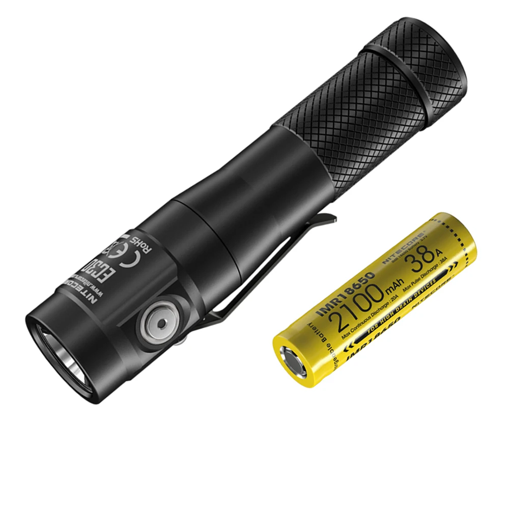 NITECORE EC30 тактический фонарь XHP35 HD светодиодный Макс 1800 люмен луч бросок 220 м факел Ручной поиск спасательный маяк - Испускаемый цвет: EC30 2100mAh