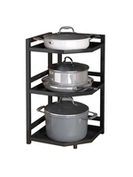 Kitchen Corner Shelf Multi-Layer Table Pan with Two-Layer Storage Rack Cabinet Lower Sink Layered Shelf