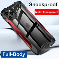 luxury clear transparent case for iphone 13 pro max 11 xr 7 phone shockproof rugged outdoor sport armor shocked full cover etui