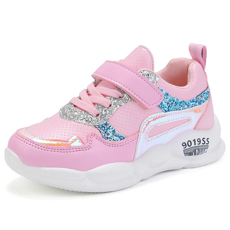 9018 pink ULKNN; Новинка; спортивная обувь для девочек; Детская осенняя дышащая обувь с мягкой подошвой для мальчиков; детская повседневная обувь синего цвета - Цвет: 9018 pink