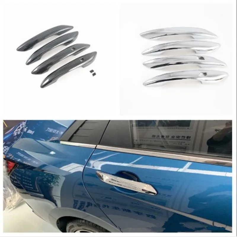 

Накладка на дверную ручку автомобиля для 2021 Hyundai Elantra, хромированная накладка из АБС-пластика, внешняя наклейка для стайлинга автомобиля, противоударные автомобильные аксессуары