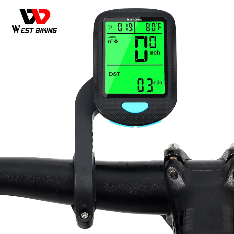 

WEST BIKING Wireless Bicycle Computer Waterproof Speedometer LED Backlight Odometer MTB Road Bike Stopwatch Cycling Accessories