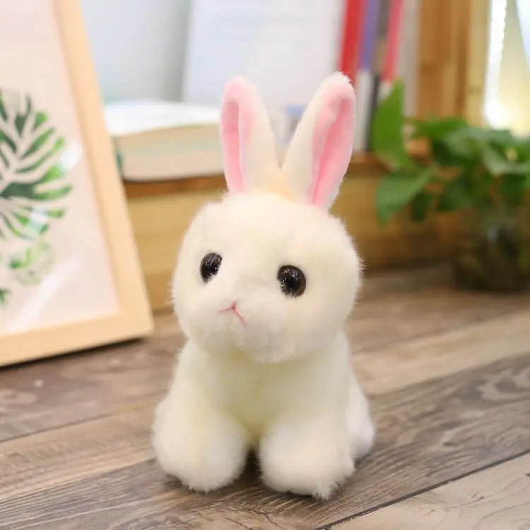 Милый белый кролик с длинными ушками плюшевая игрушка заяц подарок на день