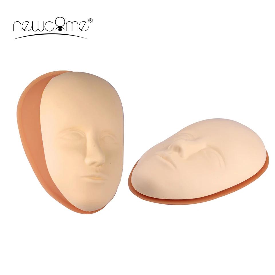 

5D Facial Tattoo Training Head Silicone Practice Permanent Makeup Lip Eyebrow Tattoo Skin Mannequin Face Head