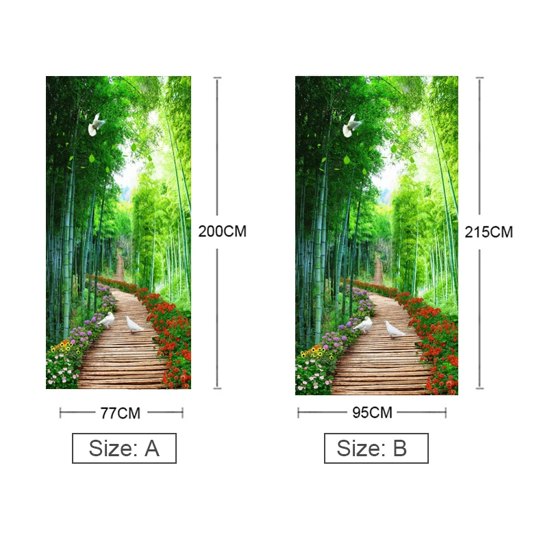 Водостойкая самоклеящаяся дверная наклейка из ПВХ зеленая деревянная доска