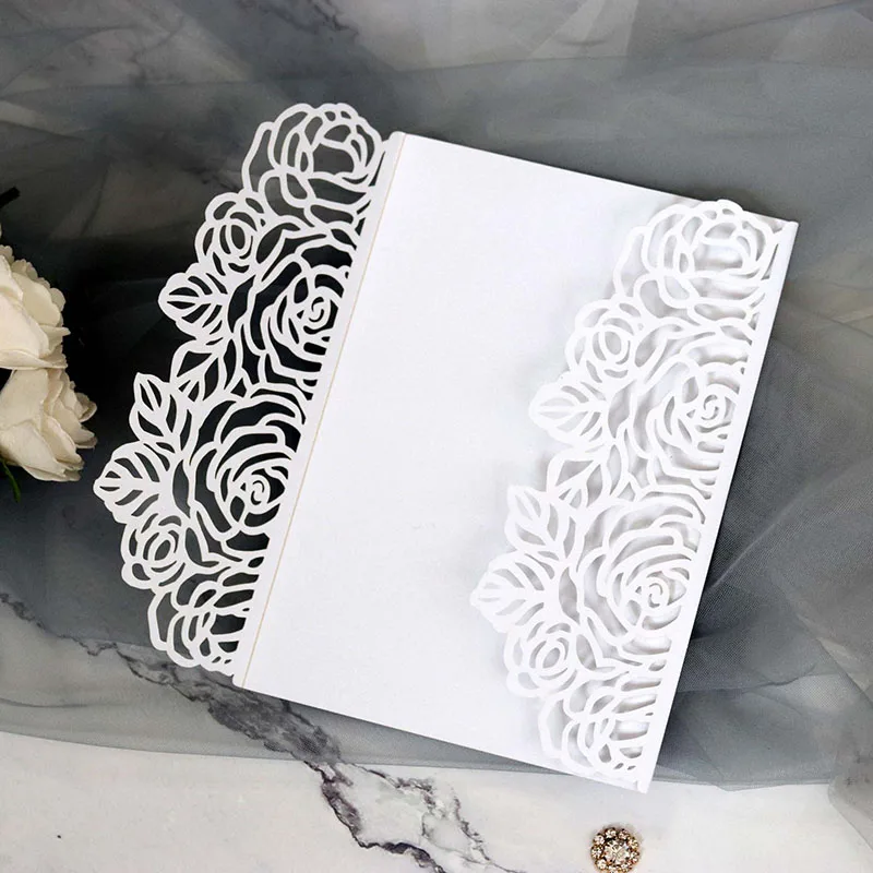 Открытка кружевная с розами в европейском стиле 100 шт. | Дом и сад