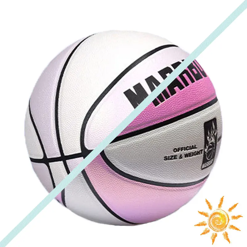Discoloration In The Sun Basketball Change Color Colorful Basketballs Classic Size 7 Streetball Gift Ball For Women Kids