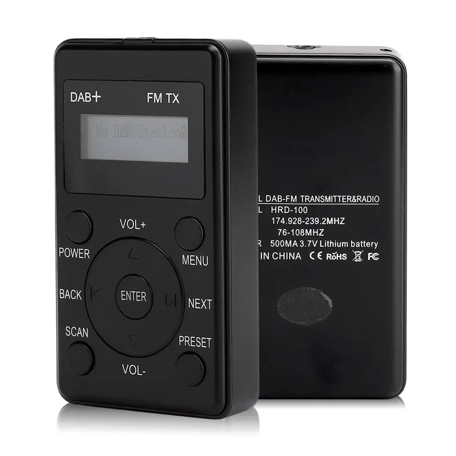 Портативный радиоприемник DAB/DAB с ЖК-цифровым дисплеем + fm-передатчик приемник