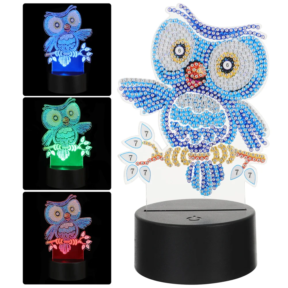

1pc Bedroom Night Lamp Diamond Painting LED Lamp Children DIY Accessories
