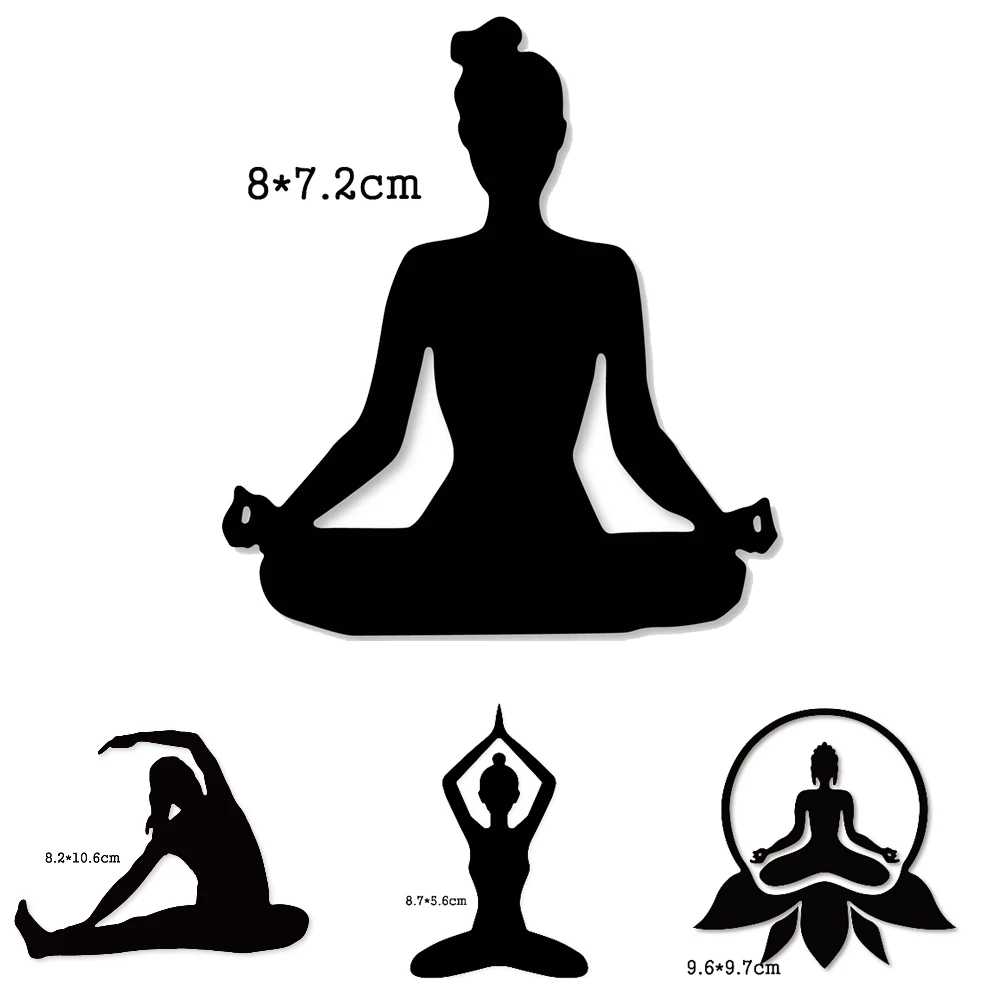 Металлическая резка штампов для женщин Йога 2020 Новое Ремесло Скрапбукинг штампы