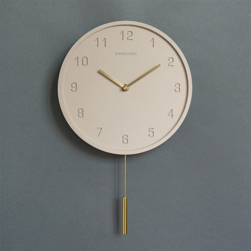 

Настенные часы в современном скандинавском стиле, круглые винтажные бесшумные кухонные, для гостиной, домашние декоративные настенные час...