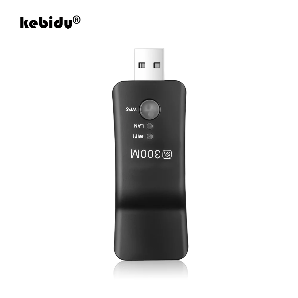 kebidu Hot Universal Wireless TV Network Wifi Adapter WPS 300Mbps Wi-fi Repeater RJ-45 Network Cable For Samsung LG Sony HDTV