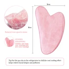 Скребок Для Массажа Гуаша, натуральный нефрит, розовый кварц, нефрит, камень для лица, шеи, подтяжка кожи, удаление морщин, уход за красотой