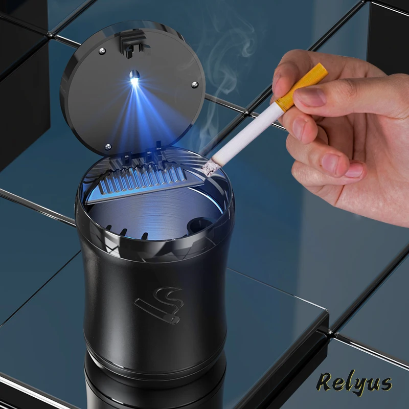 Светящаяся пепельница с логотипом автомобиля со светодиодной цветной