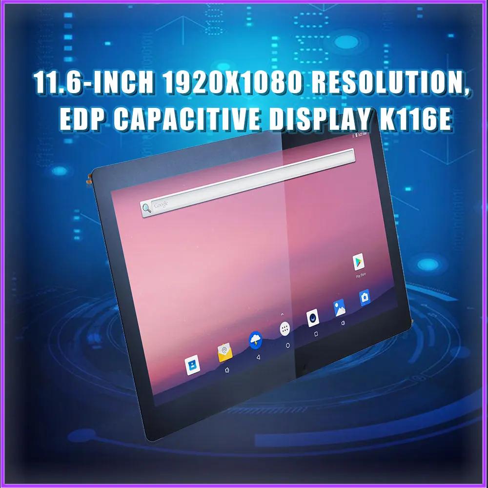 NanoPC T4 11 6 дюймов eDP при измерении ёмкости отображаются чётко K116E разрешение 1920x1080