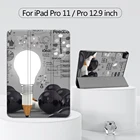 Чехол для планшета MTT для iPad Pro 12,9 3-го 4-го поколения Pro 11 2021, магнитный откидной смарт-чехол из искусственной кожи, защитный чехол, автоматический режим сна и пробуждения