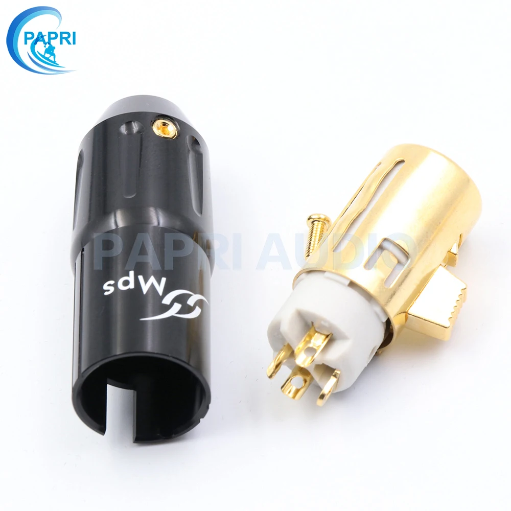 Высококачественный 3pin штекер 24K позолоченный гнездо XLR для микрофона|high end|balanced