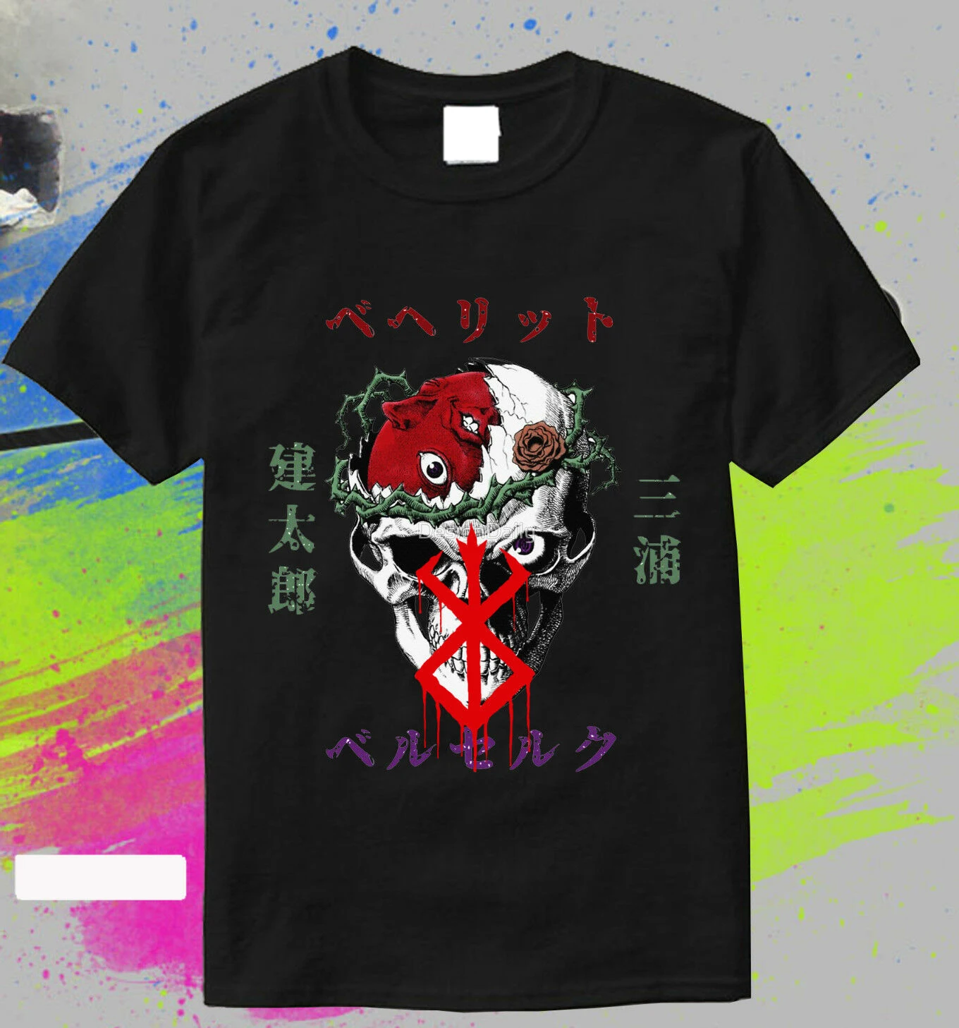 

Berserk Skull Anime Guts Manga Japan Band Of The Beherit T-Shirt Black Top Quality T Shirts Men 2019 Unisex Tee