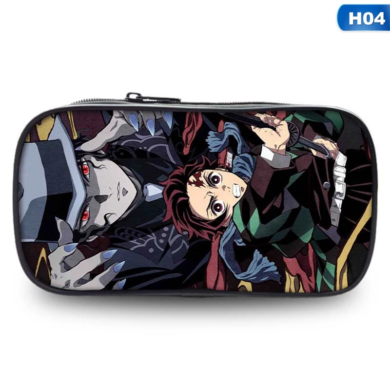 

Anime Demon Slayer Pencil Bag Teenage Boy Cosmetic Cases Kids School Supplies Stationery Storage Bag