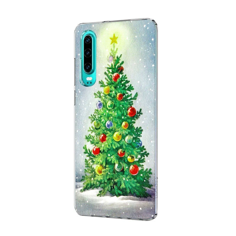 Mobile Phone Case For Huawei Honor View 20 6A 6C 7A 8 8X 9 9X 10 Lite Pro Play Hard Cover Christmas Tree Shell | Мобильные телефоны