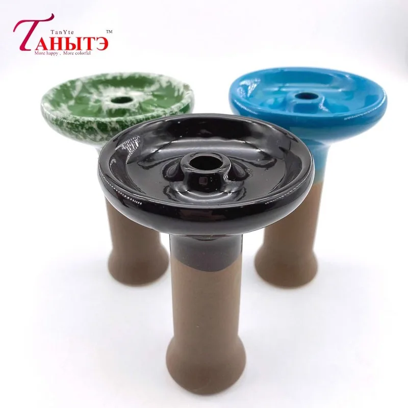 

6Pcs Ceramic Single Hole Hookha Shisha Bowl Glaze Chicha Head Hookah Water Pipe Charcoal Holder Smoke Pot Sheesha Accessories