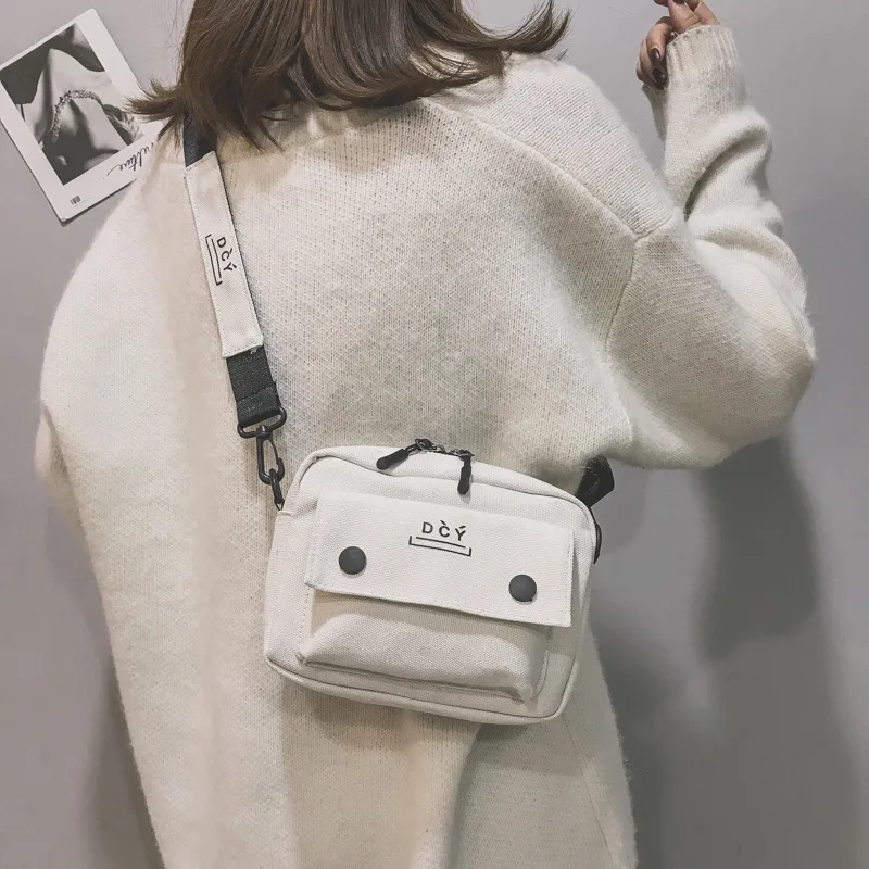 

Yaoku Shoulder Canvas Women 's Bag 2021 New Korean -style Letter Bag Simple Shoulder Bag Women 's Leisure Shopping Bag Purse