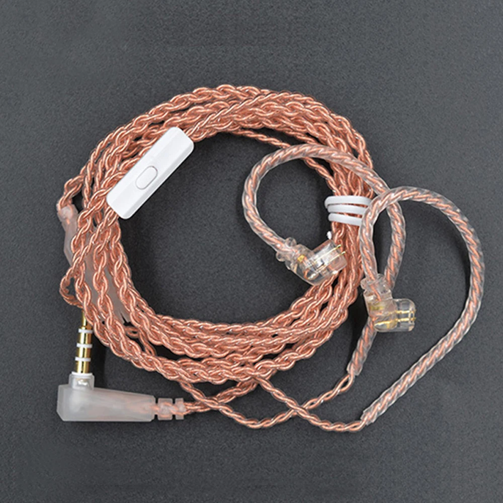 Плотным верхним ворсом KZ ZSN/ZST/ES4/ZSR/ES3/ZS10/AS10/BA10 специальный кабель 0,75 мм 2-контактный Модернизированный кабель заменить провода 2 Pin Ues наушники KZ