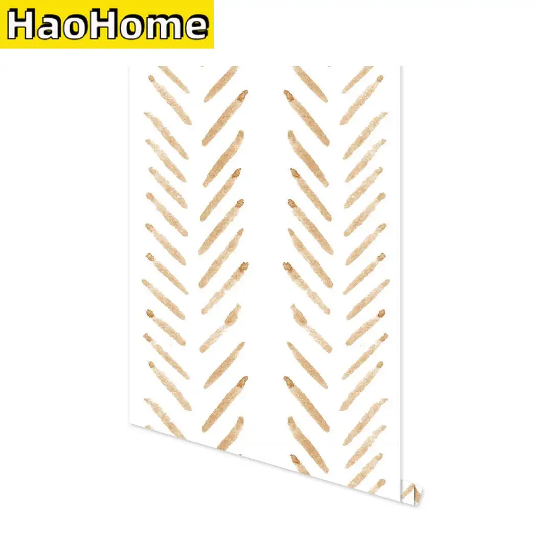 Светильник коричневые обои в елочку самоклеящиеся с геометрическими линиями