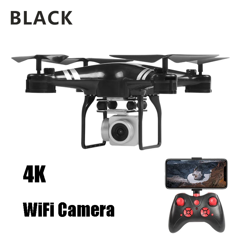 EBOYU KY101D 2,4 ГГц, беспилотный Дрон 20 мин Время полета w/4 K Wi-Fi FPV HD камера высота удержания жестов режим RC Квадрокоптер Дрон RTF - Цвет: Black 4K WiFi Cam