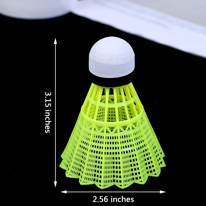 12 шт. желтые белые пластиковые воланы для бадминтона шарики спортивных