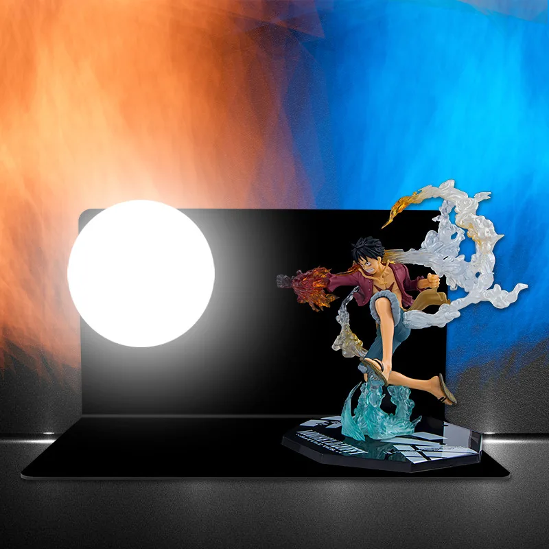 1 S. orange Аниме ONE PIECE Monkey D. Luffy& Fire Boxing Portgas D Ace настольная лампа светодиодный ночник для комнаты DIY декоративное освещение подарок - Испускаемый цвет: 1