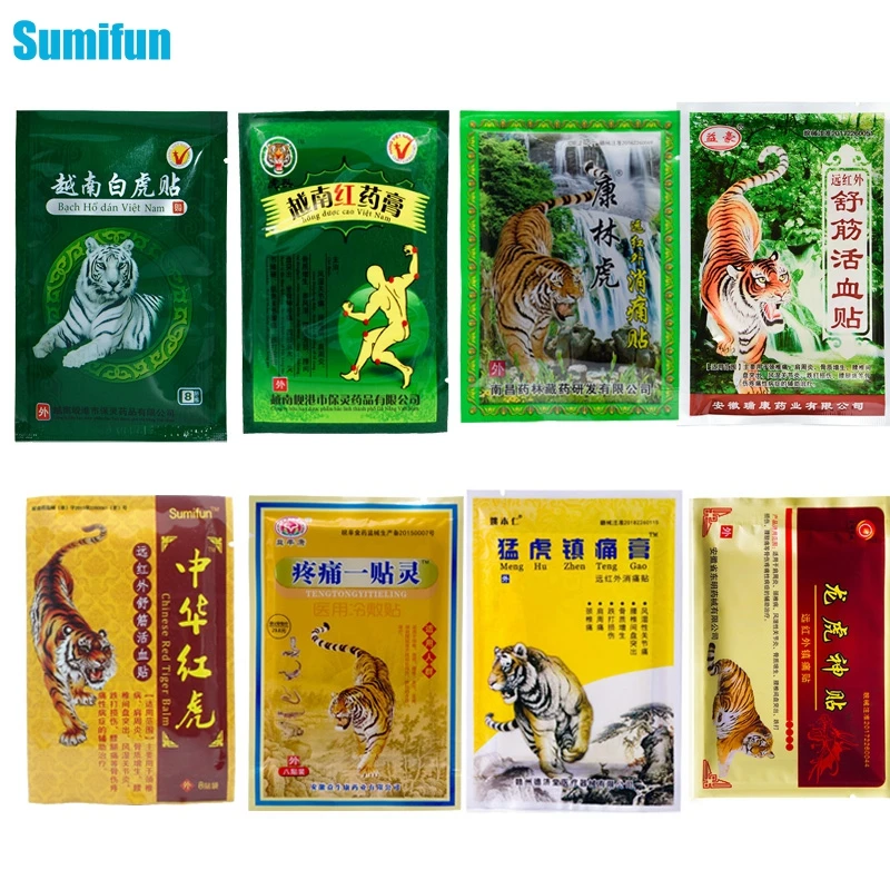 

8 Different Types Tiger Balm Plaster Pain Relief Patch Back Muscle Arthritis Joint Knee Arthritis Body Herbal Patch