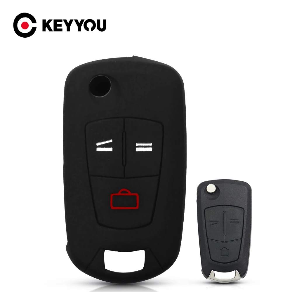 

KEYYOU 10x3 кнопки силиконовый чехол для ключей от машины для Opel/Vauxhall Astra H 2004-2009 Zafira B 2005-2013 чехол дистанционного брелока