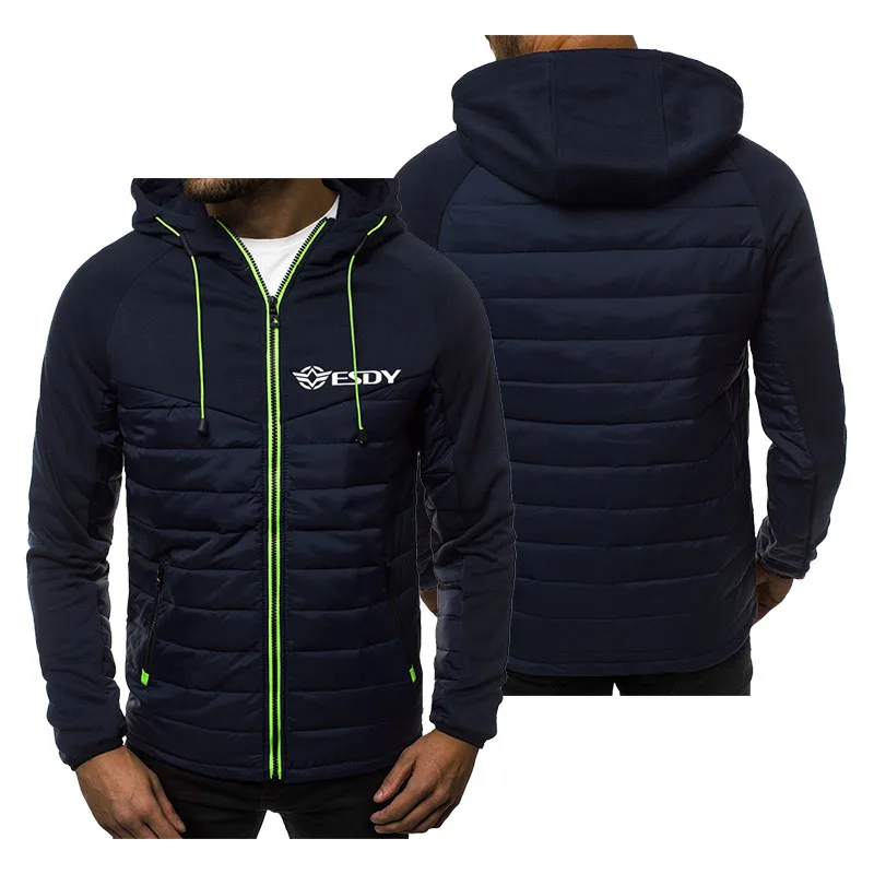 

2021 Autumn And Winter Hot Style Men's Warm Hooded Cotton Jacket Printed Men's Casual Sportswear Cotton Jacket