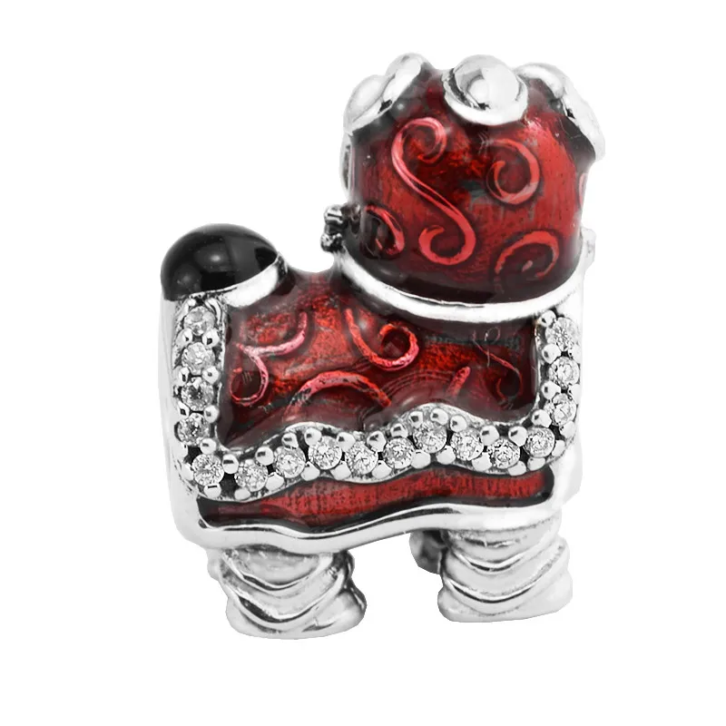 Бусины для изготовления ювелирных изделий серебро 925 пробы с красной эмалью |