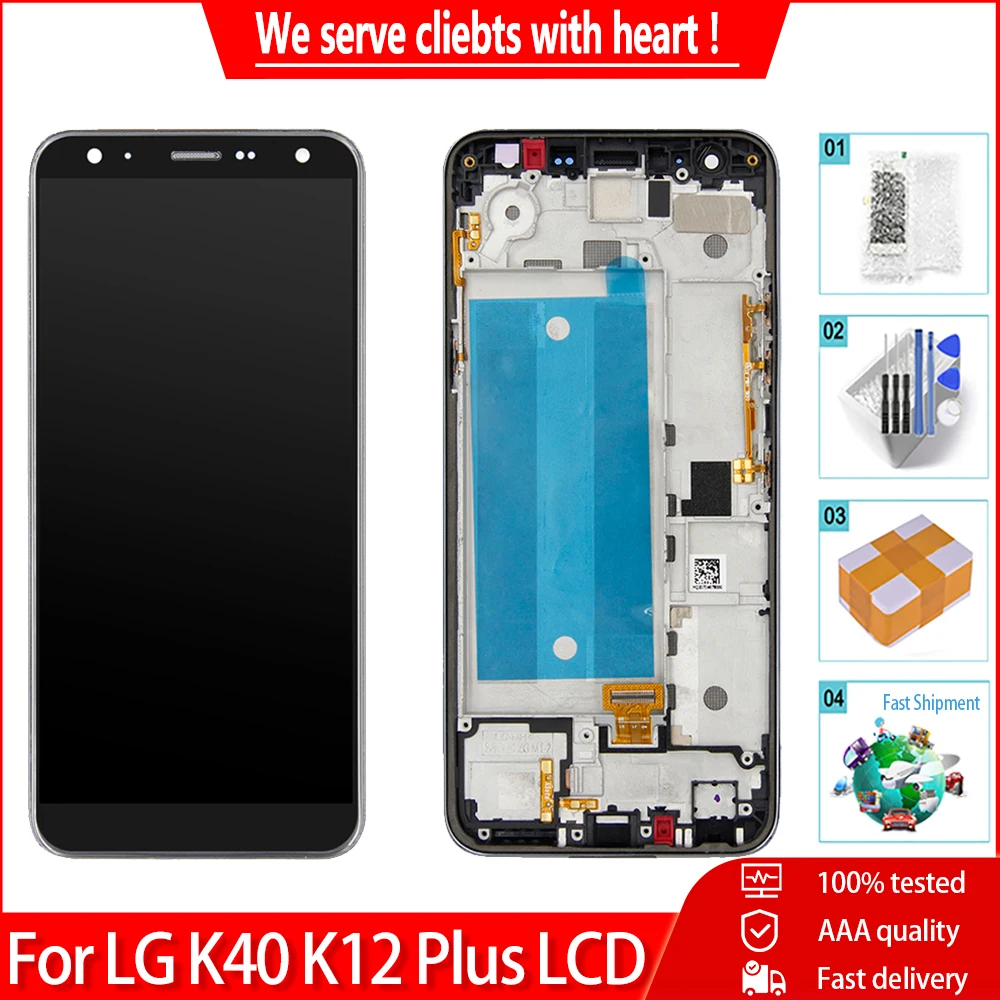 5 7 &quotОригинальный ЖК-дисплей для LG K40 K12 Plus сенсорный экран дигитайзер в сборе с