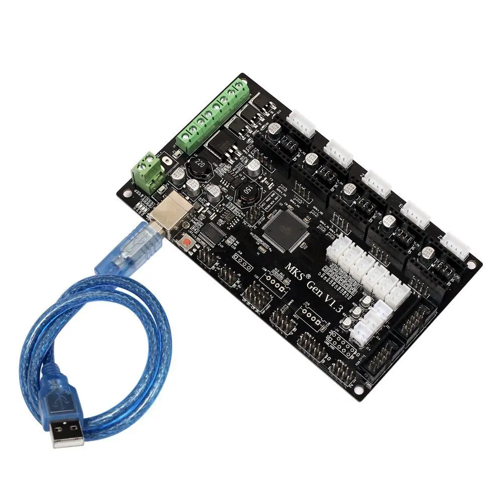MKS Gen V1.4 3d комплект с RepRap + 5 шт. A4988 Драйвер 12864 Графический ЖК-дисплей | Компьютеры и