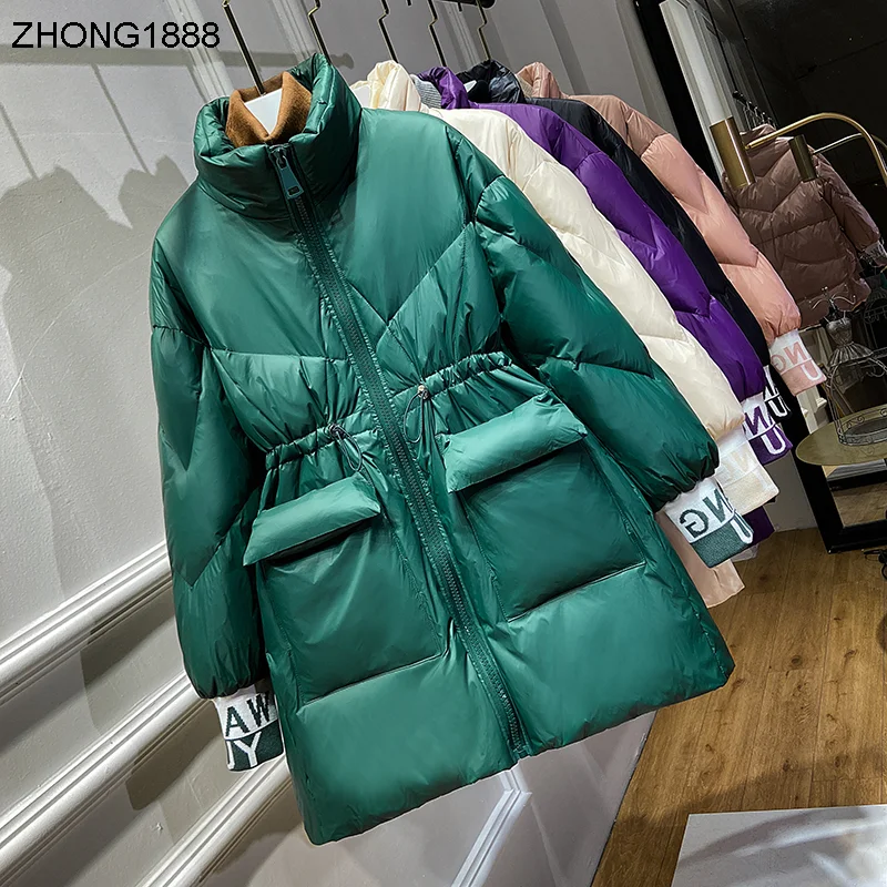 

Clearance that turn over season 2020 new coats women fashion bag long letters loose waist coat han edition