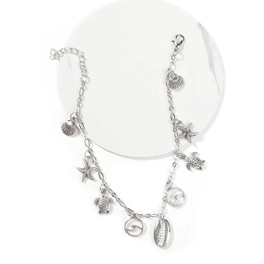 Women Marine Seris Bracelet Pendants Conch Starfish Turtle Decorating Wrist Decoration All Match | Украшения и аксессуары
