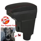 Для Toyota Yaris подлокотник для Toyota Yaris hybrid ящик для автомобиля с подлокотником, 2021 2020 2019 2018 модифицированные детали интерьера ящик для хранения USB светодиодный