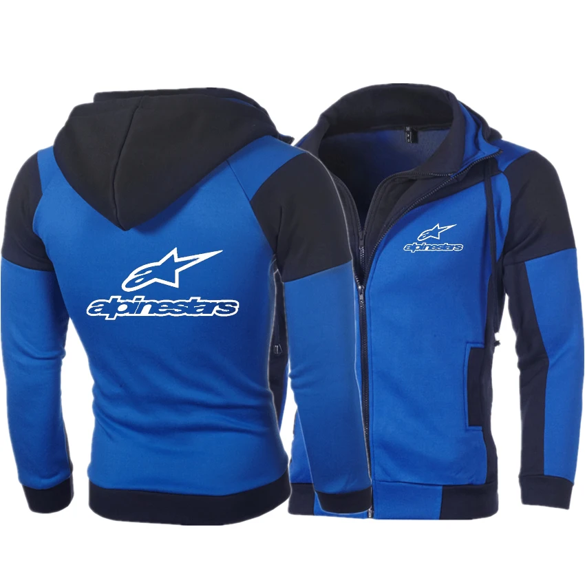 

2021 Fashion Early Autumn Men's Alinestars Sports Casual Wear Sleeve Head Double Zipper Hoodie Men's Street Hip-Hop Style
