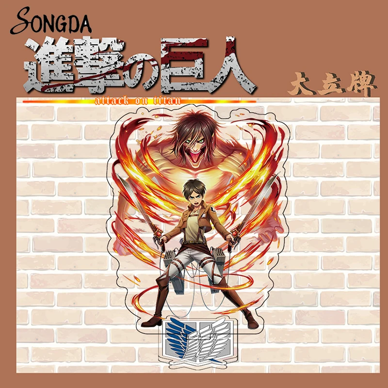 

Anime Attack On Titan Acrylic Figure Stand Model Plate Desk Decor Cartoon Figure Standing Sign Decoration Collection Jewelry