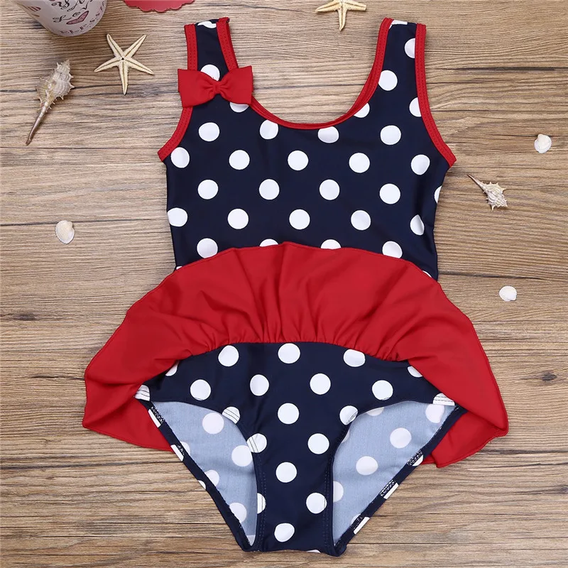 Цельный Детский купальный костюм для маленьких девочек Купальный без рукавов в